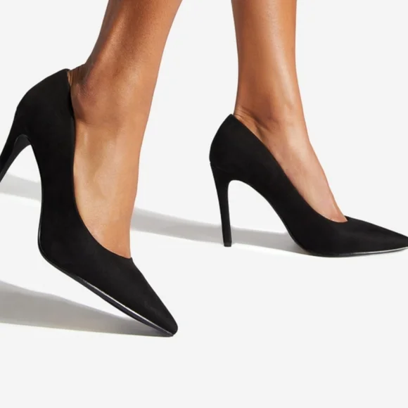 New! Classic black stiletto heels pumps shoes party formal prom size 11 pointed - Picture 3 of 11